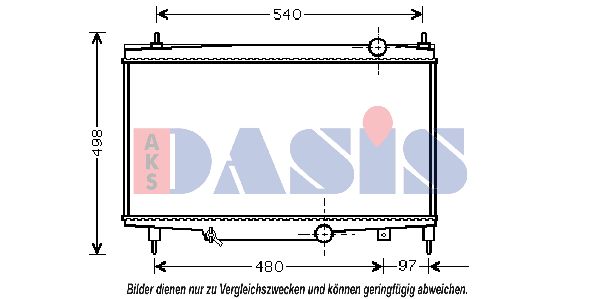 AKS DASIS radiatorius, variklio aušinimas 160031N